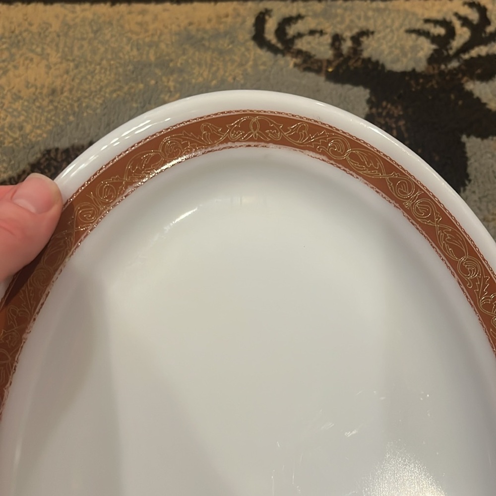 Rare pattern Pyrex bronze platter - Picture 5 of 5